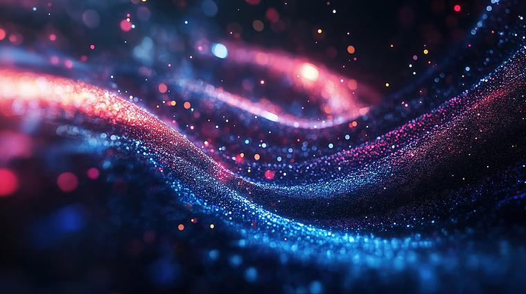 璀璨网络 AI数字艺术中粒子背景的视觉诗学
